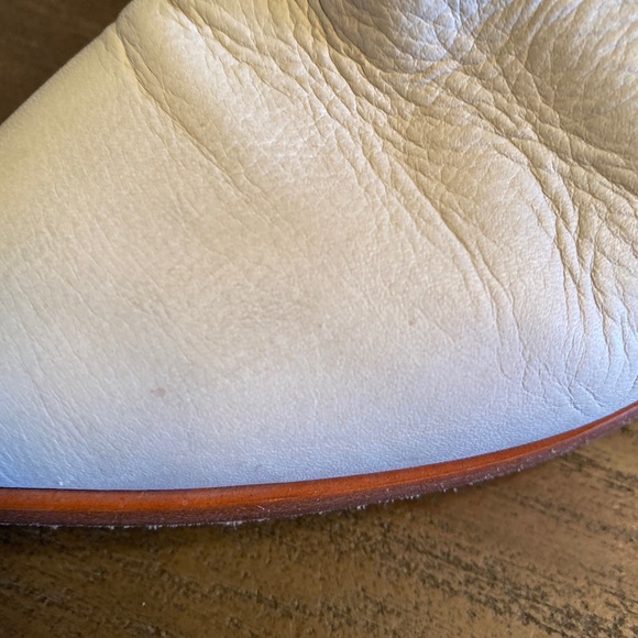 Frye Womens Reed Strappy Ankle Boots Ivory Cuban Heel Zip Up Pointed Toe 10 M - Picture 7 of 10